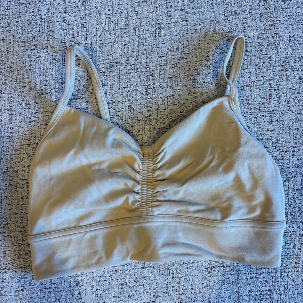 lululemon athletica Cream Ruched Top